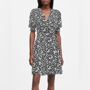 Banana Republic Black and White Floral Dress